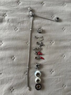 Pulseira prata 950 com Berloques