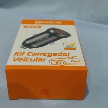 Kit Carregador Veicular Rebos Fast