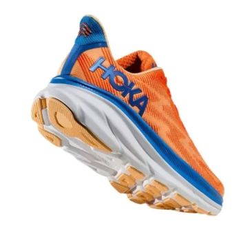 Tênis Hoka Clifton 9 Unissex - Laranja e Azul - 39