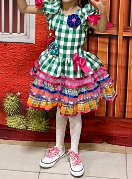 Vestido junino 5/ 6 anos 