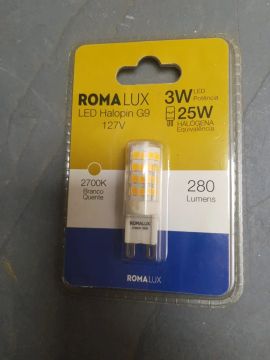 Lâmpada Halopin G9 LED 3W 2700k 127V Romalux