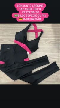 Moda fitnnes conjunto legging 
