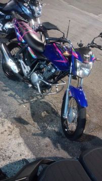 Motocicleta Honda CG 150 - Azul - Impecável troco por outra moto 