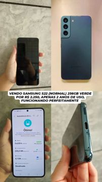Celular Samsung S22 (normal) 256GB Verde com Carregador original,  Nota fiscal e Caixa