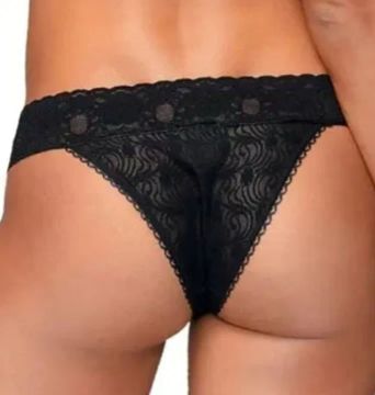 KIT 5 Calcinhas em renda preta