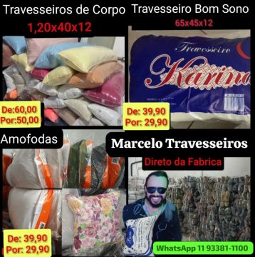 Travesseiros Normais,  Travesseiros de Corpo e Almofadas 