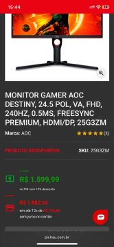 Monitor 240hz 0.5ms