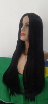 Peruca Longa Negra Lisa