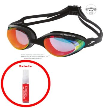 Oculos Speedo Hydrovision MR Lentes colorfull proteção UV + Brinde