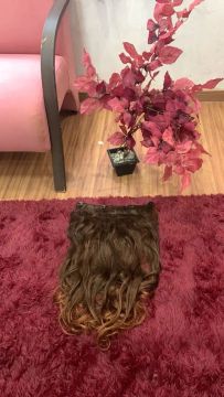 Mega Hair Castanho com Mechas Loiras