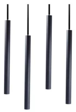 Pendentes de teto em aluminio preto 49cm - Design moderno e elegante