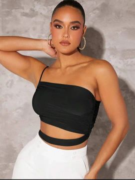 Top cropped preto novo SHEIN