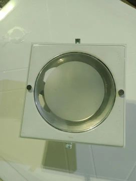 Luminária quadrada 20x20   com frontal de vidro excelente para forros