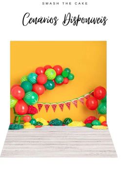 Fundo fotográfico para smash the cake - tema melancia- sorveteria - astronauta 