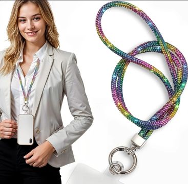 Cordão de Cristal para Celular IPhone/Android. Entrega Grátis!