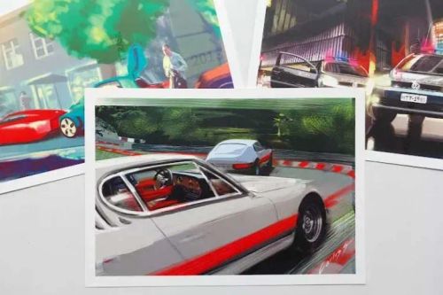Volkswagen Design: kit de 3 cartões postais com Gol e esportivo SP2