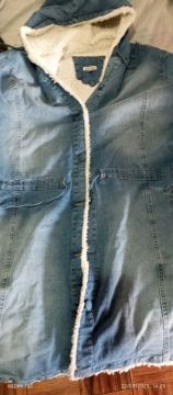 Casaco Jeans com Pelúcia - Tamanho G4 PLUS SIZE