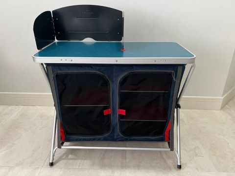 Mesa armário cozinha dobrável para camping dobrável Quechua