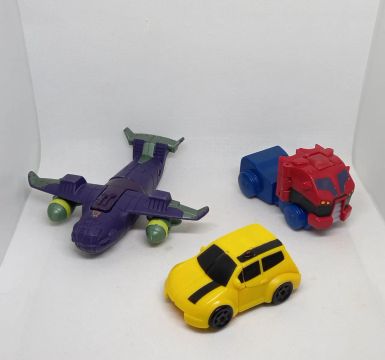 Lote 3 bonecos Transformers McDonald's 2008