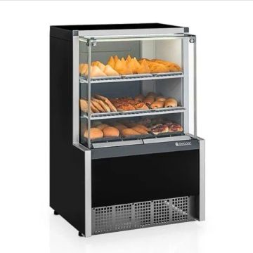 Vitrine Estufa Expositora Aurora Meqa-075R 220V Preto - Gelopar