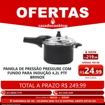 Panela De Pressão Pressure Com Indução 4,2L PTF Brinox
