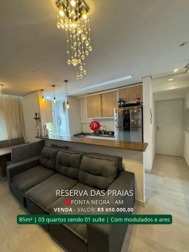 Reserva das Praias - 03 Quartos - Com Modulados - VENDA - Ponta Negra