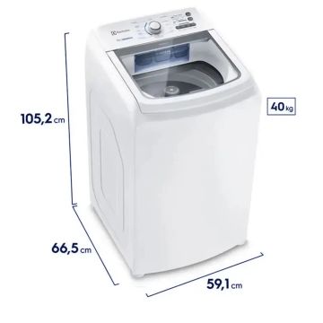 .Máquina de Lavar Electrolux Essential Care 14kg Jet&Clean Cesto Inox- Branco - 110Volts.