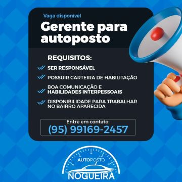 Vaga de gerente 