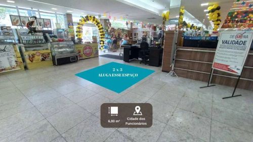 Espaço com 6,00 m² no bairro Cidade dos Funcionários para aluguel