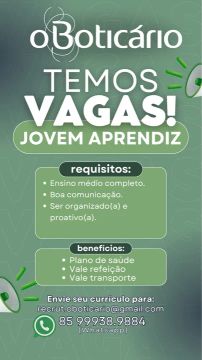 Jovem Aprendiz - O Boticário