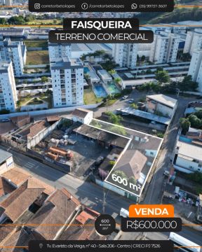 Terreno comercial na Avenida principal do Faisqueira | 600 m²