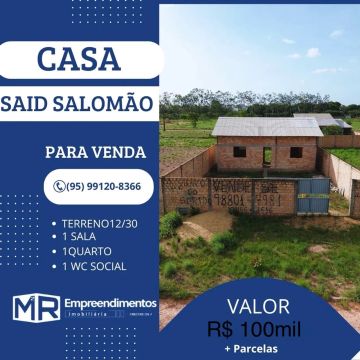 Vende-se terreno mais uma casa em construção no said Salomão - Leia anúncio 