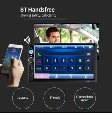 Multimidia 2din Universal bluetooth espelhamento via cabo , USB cartão de memória 