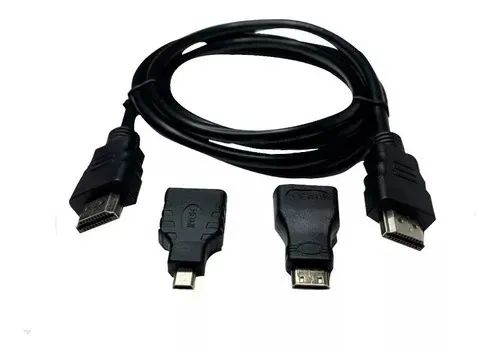Cabo HDMI 3 in 1 - adapatador mini e micro HDMI