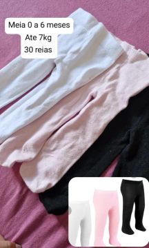 Meia infantil, de 0 a 6 meses ate 7kg