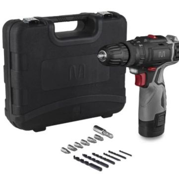 Parafusadeira/Furadeirael e martelete 12V com Maleta e Acessórios