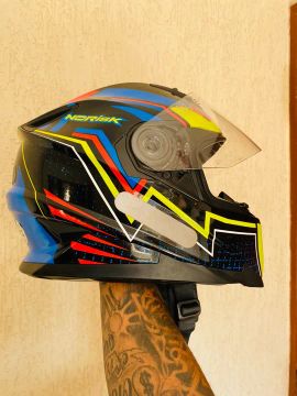 capacete norisk ff302 wizard viseira solar