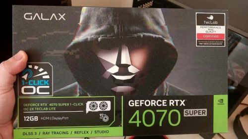 GALAX RTX 4070 SUPER OC 12GB GDDR6X RGB NOVA + GARANTIA + NF ! MELHOR QUE 3090 7800!!!