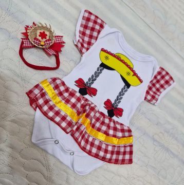 Body de Festa Junina para Bebê Menina
