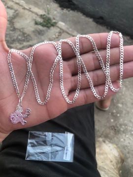 Colar de prata 3 mm 70 cm