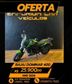 OFERTA COM 8 MIL DE ENTRADA!!! BAJAJ DOMINAR 400 ANO 2024