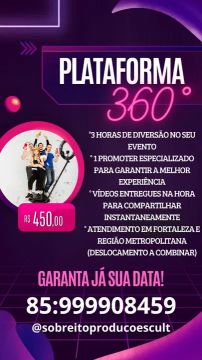 Plataforma 360° para festas e eventos corporativos 