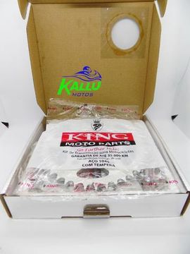 Kit relação biz 125 aço 1045 modelo original completa