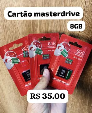 Cartão Micro SD 8GB Masterdrive - Novo