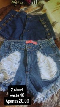 2 Shorts Jeans Tam 40  - R$20,00