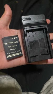 Carregador Para Nikon En-el12 e Bateria EN-EL12 1150mAh para Nikon Coolpix 