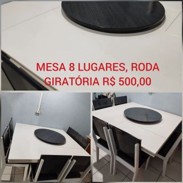 Mesa de jantar 8 lugares giratória