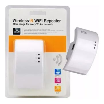 Repetidor De Sinal Wifi Amplificador Sem Fio Cor Branco