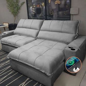 SOFÁ RETRÁTIL RECLINÁVEL CONFORTO E QUALIDADE MÁXIMA SURPREENDA-SE!! 727TT6
