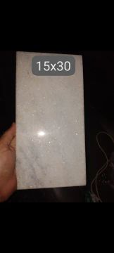 Revestimento em mármore branco 15x30x10mm
